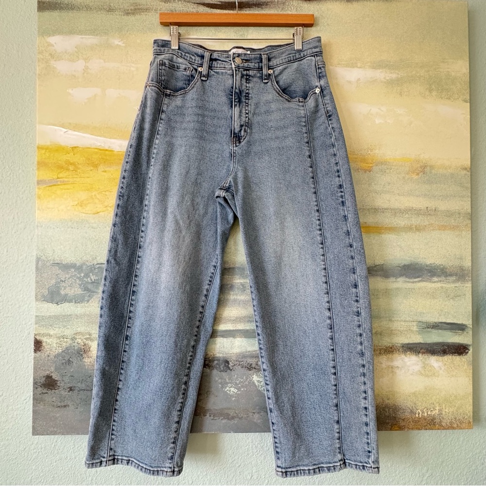 Jessica Simpson Myrtle Barrel Leg Jeans Sz 8 - Picture 2 of 14